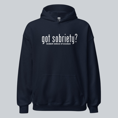 Got Sobriety Recovery Hoodie flat lay styled image (view 13)