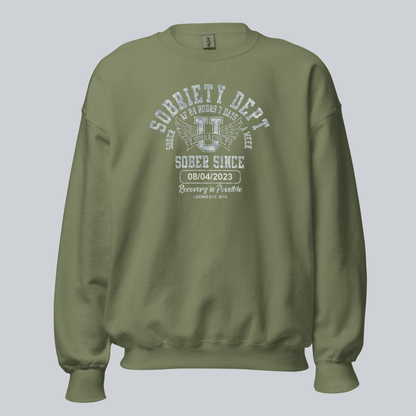 Sobriety Dept Recovery Hoodie side view (view 16)