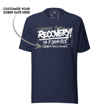 Recovery Is Possible Sober T Shirt graphic detail (view 4)