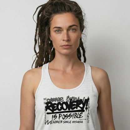 Recovery Is Possible Sober Tank Top featuring the design (view 21)
