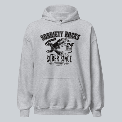 Sober Since Recovery Hoodie lifestyle view (view 25)