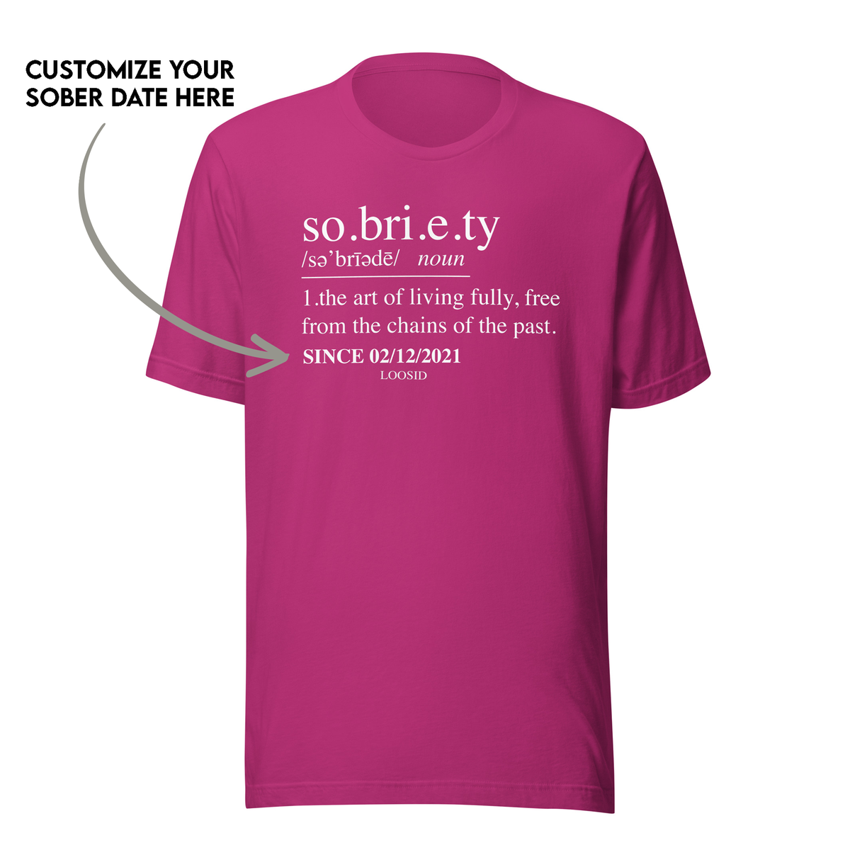 Pre-shrunk sober T Shirt for lasting fit and comfort