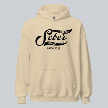 Men Sober Since Recovery Hoodie packaging detail (view 28)