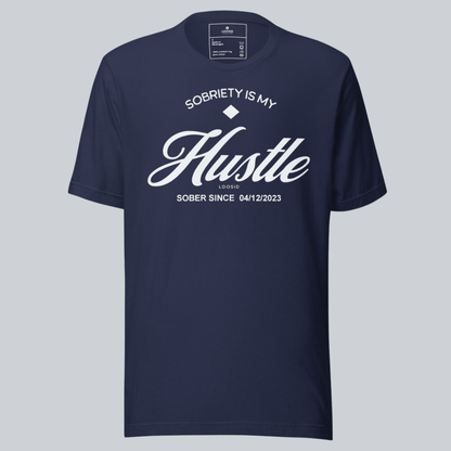 Sobriety is My Hustle Sober T Shirt lifestyle view (view 5)