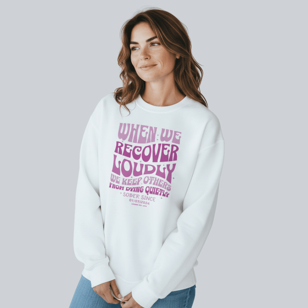 When We Recover Loudly Recovery Hoodie back view (view 27)