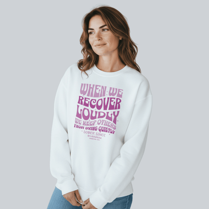 When We Recover Loudly Recovery Hoodie back view (view 27)