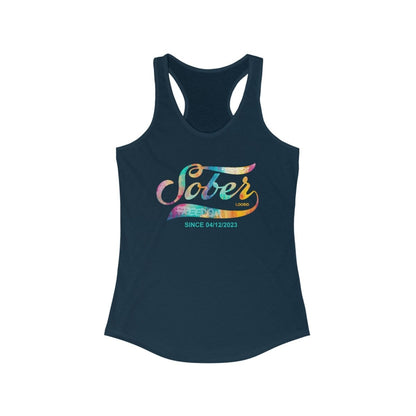 Sober Since with Date Sober Tank Top fit detail (view 9)