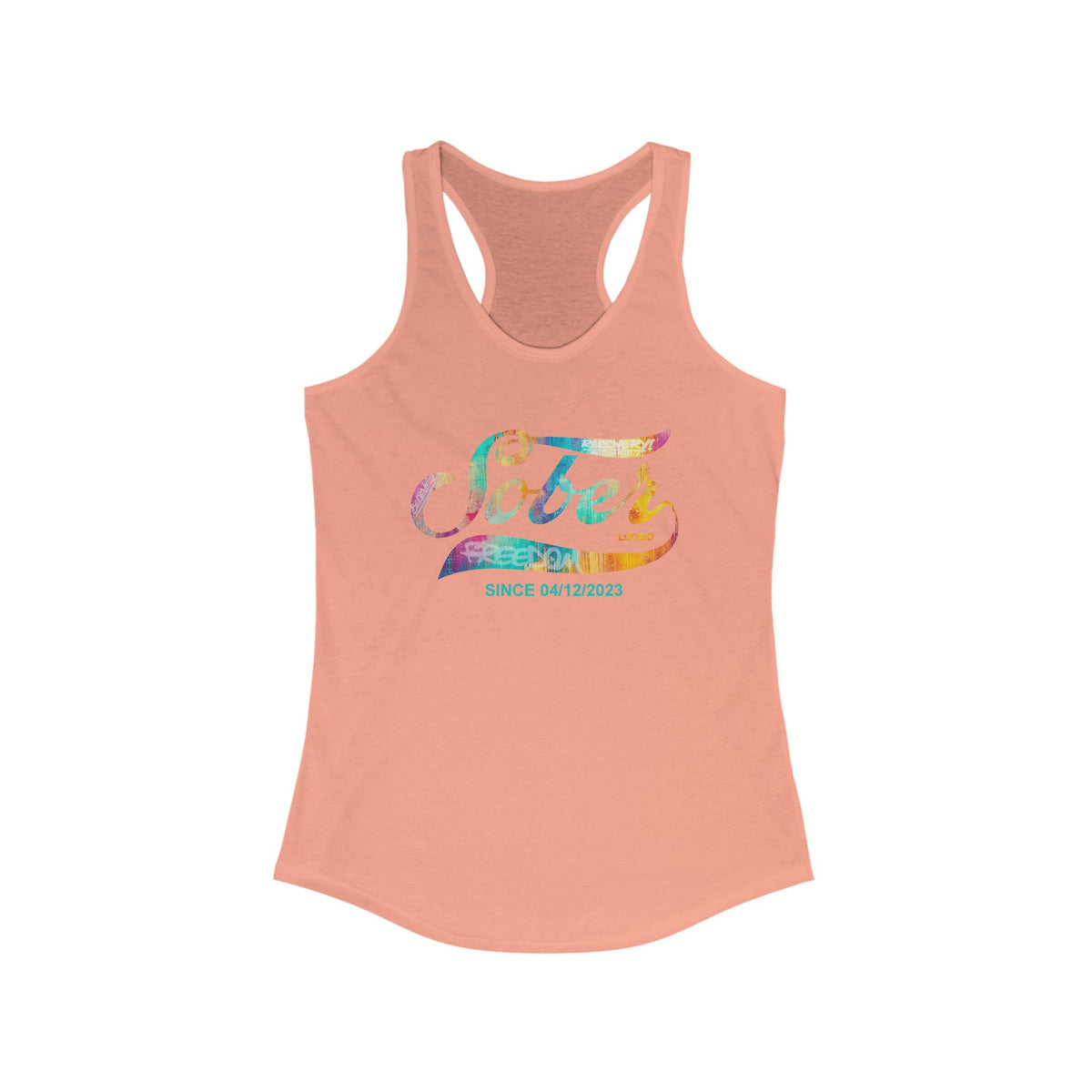 Comfortable Sober T Shirt racerback combining style and meaning