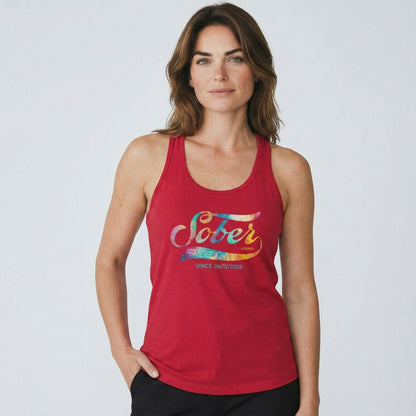 Sober Since with Date Sober Tank Top product photo (view 20)