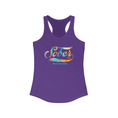 Sober Since with Date Sober Tank Top flat lay styled image (view 13)
