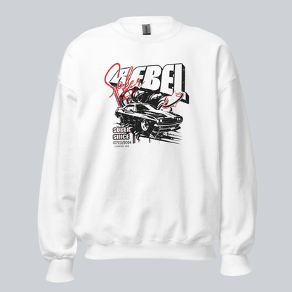 Sober Rebel Sobriety Recovery Hoodie flat lay styled image (view 13)