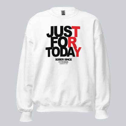 Just Try For Today Sobriety Recovery Hoodie featuring the design (view 31)