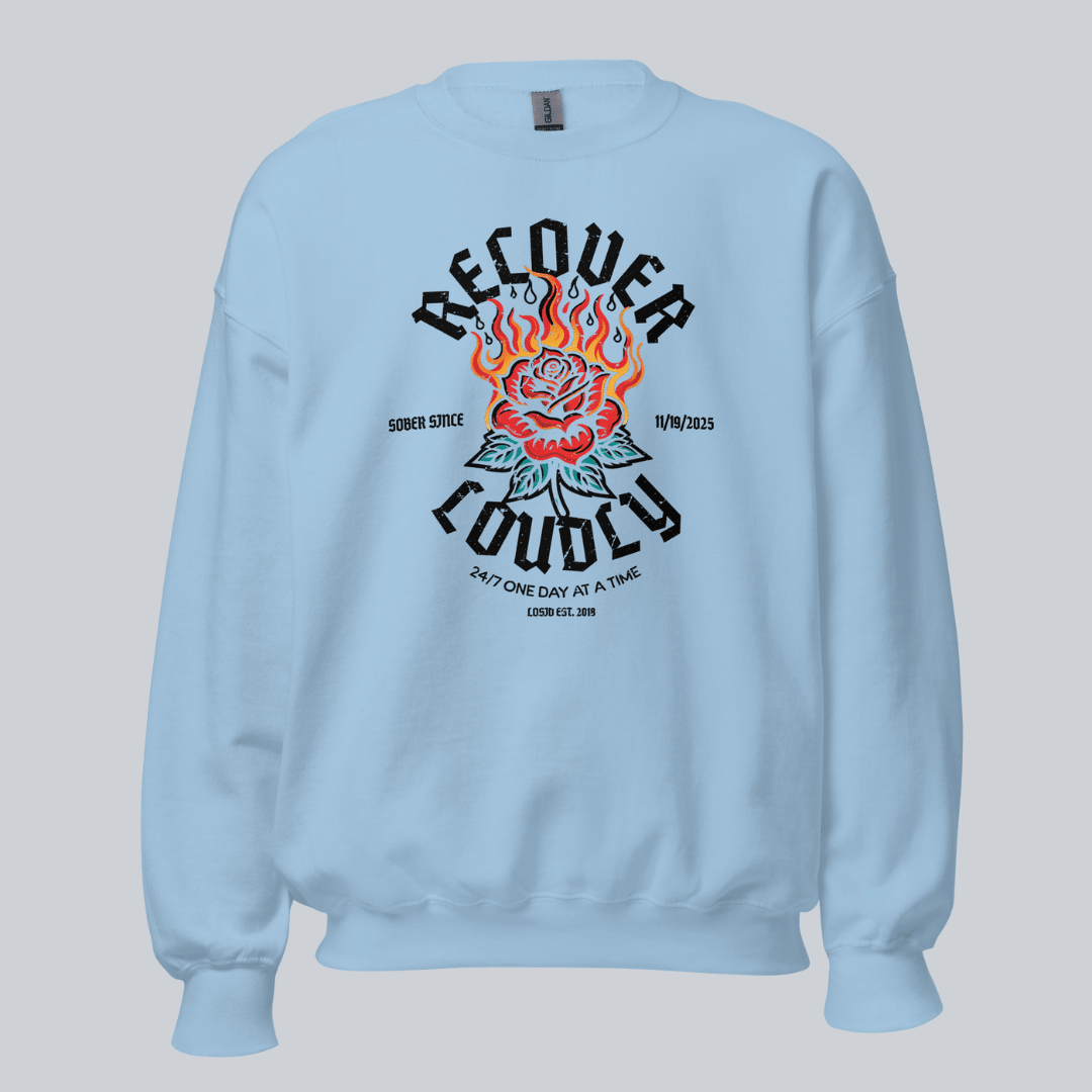 Recover Loudly Recovery Hoodie flat lay styled image (view 23)