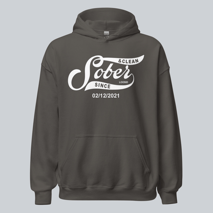 Men Sober Since Recovery Hoodie side view (view 16)