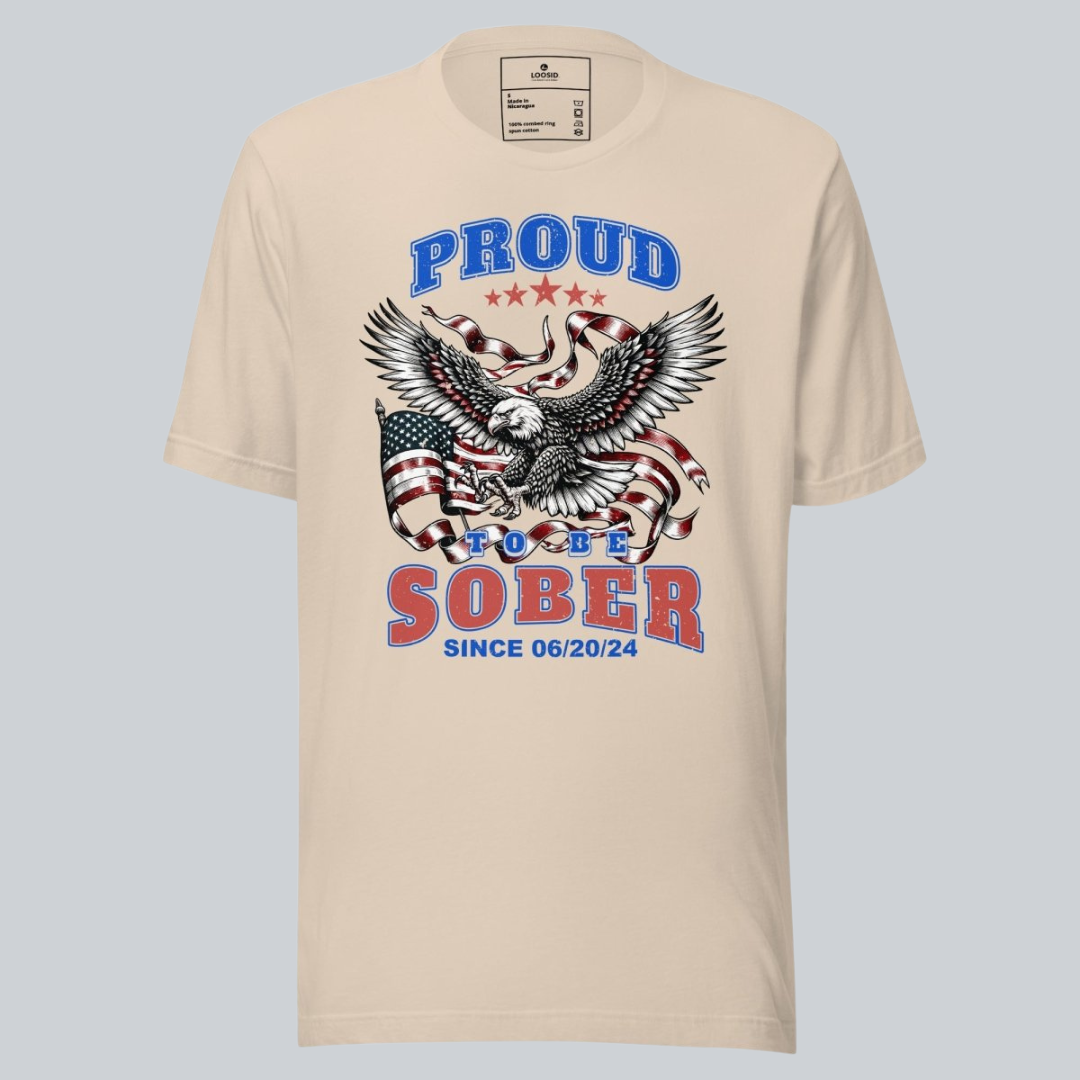 Proud To Be Sober Sober T Shirt packaging detail (view 8)