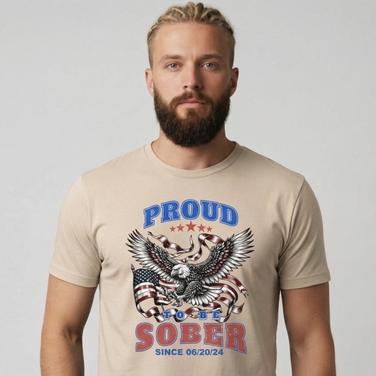Proud To Be Sober Sober T Shirt fit detail (view 9)