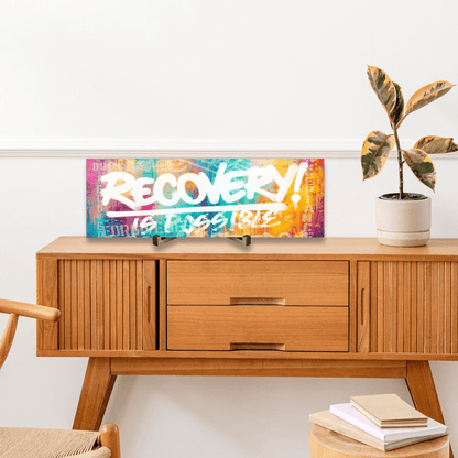 Recovery Is Possible Printed Composite Sobriety Art close-up view (view 2)