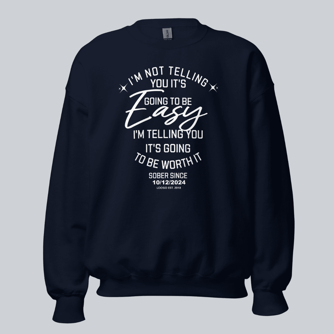 I'm Not Telling Sobriety Recovery Hoodie back view (view 7)