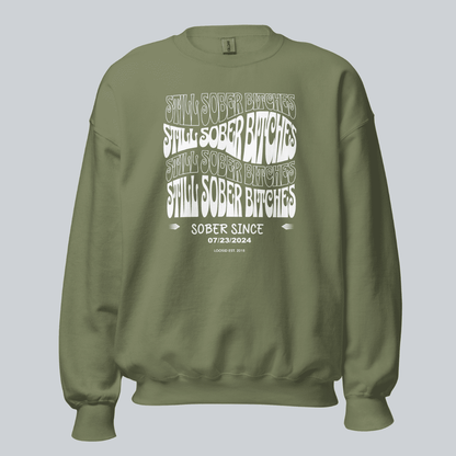 Still Sober B Recovery Hoodie flat lay styled image (view 13)