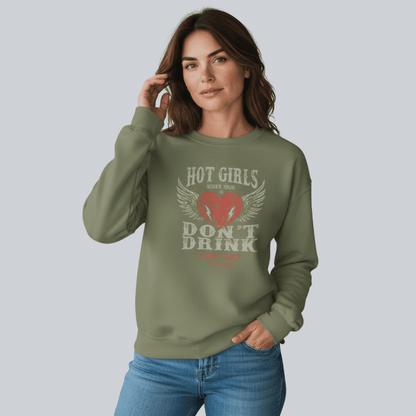Hot Girls Sobriety Recovery Hoodie featuring the design (view 21)