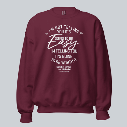 I'm Not Telling Sobriety Recovery Hoodie product photo (view 10)