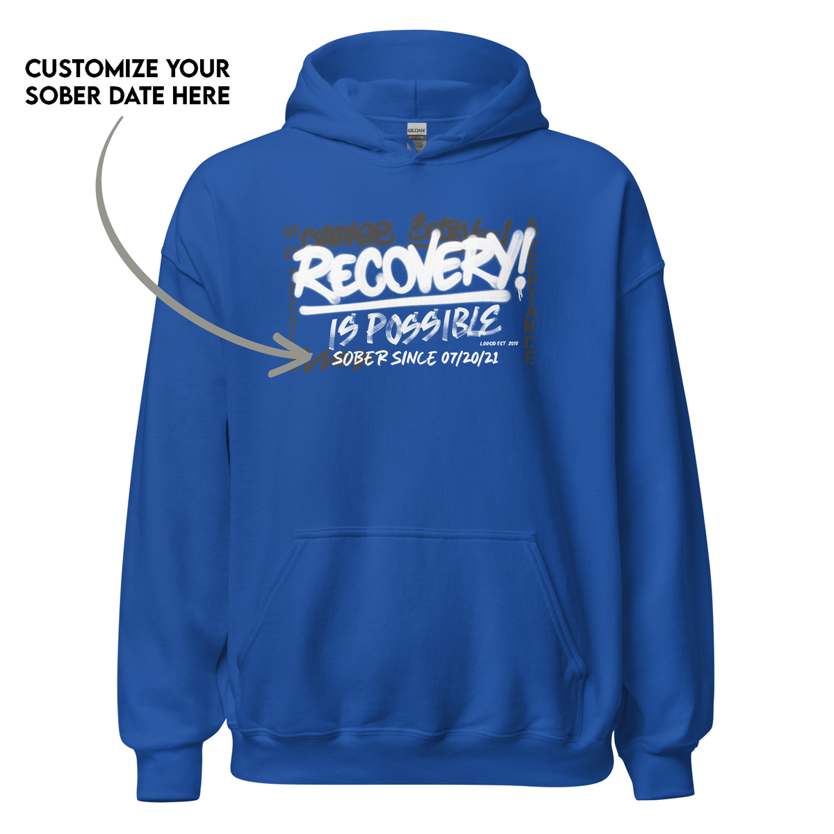 Personalized Recovery Hoodie honoring strength and progress