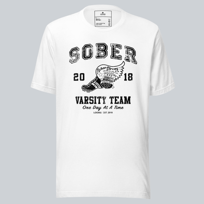 Sober Varsity Men's Sober Sober T Shirt back view (view 27)