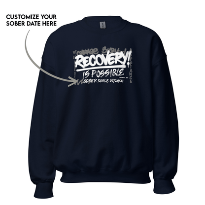 Recovery Is Possible Recovery Hoodie graphic detail (view 4)