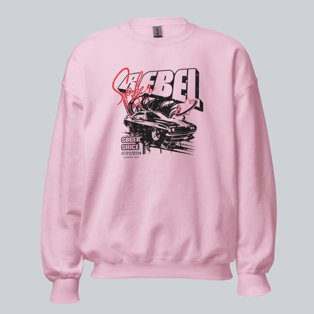 Sober Rebel Sobriety Recovery Hoodie side view (view 16)