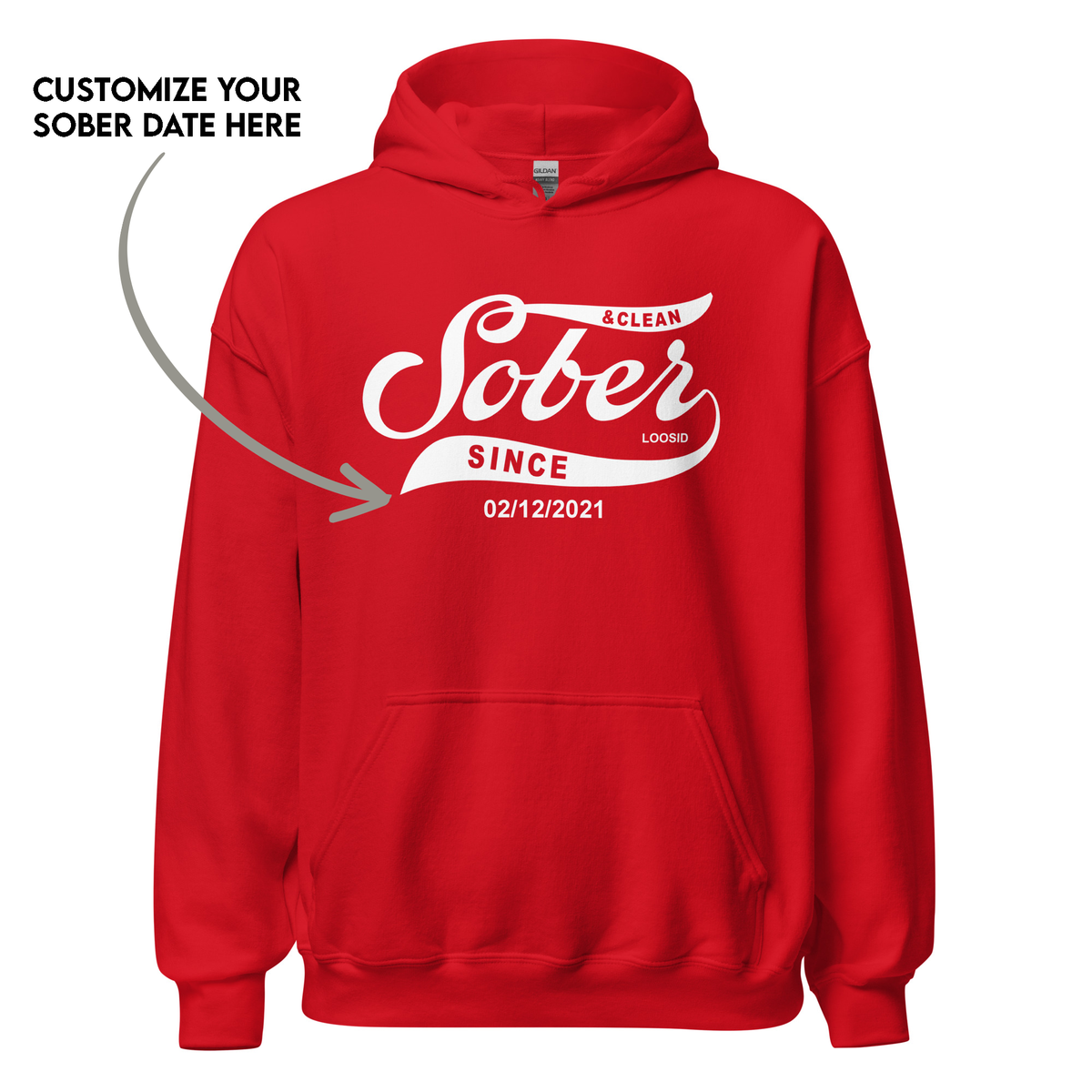 Custom recovery hoodie for sober milestones