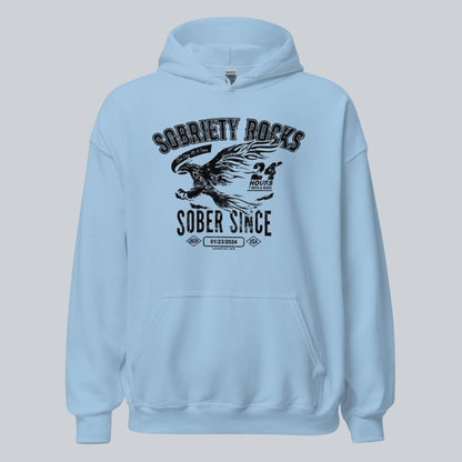 Sober Since Recovery Hoodie side view (view 6)