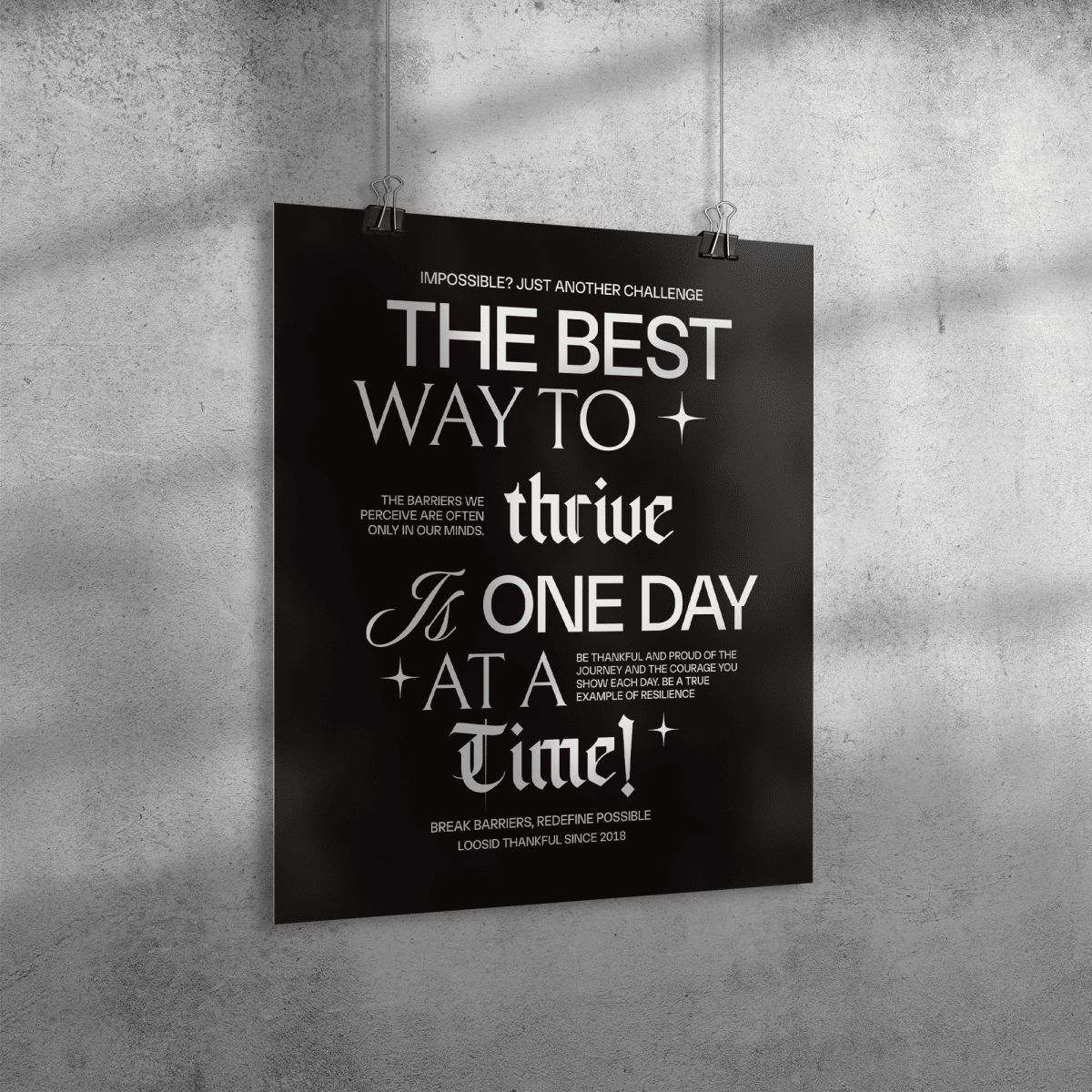 Be Thankful & Thrive Sober Sobriety Art lifestyle view (view 5)