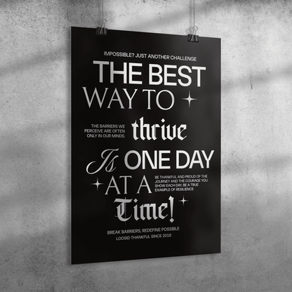 Be Thankful & Thrive Sober Sobriety Art graphic detail (view 4)