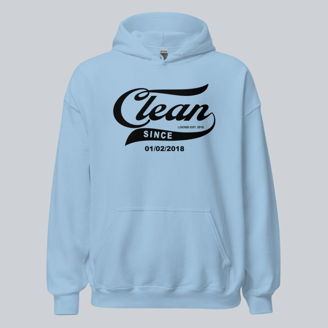 Clean Since Recovery Hoodie close-up view (view 12)
