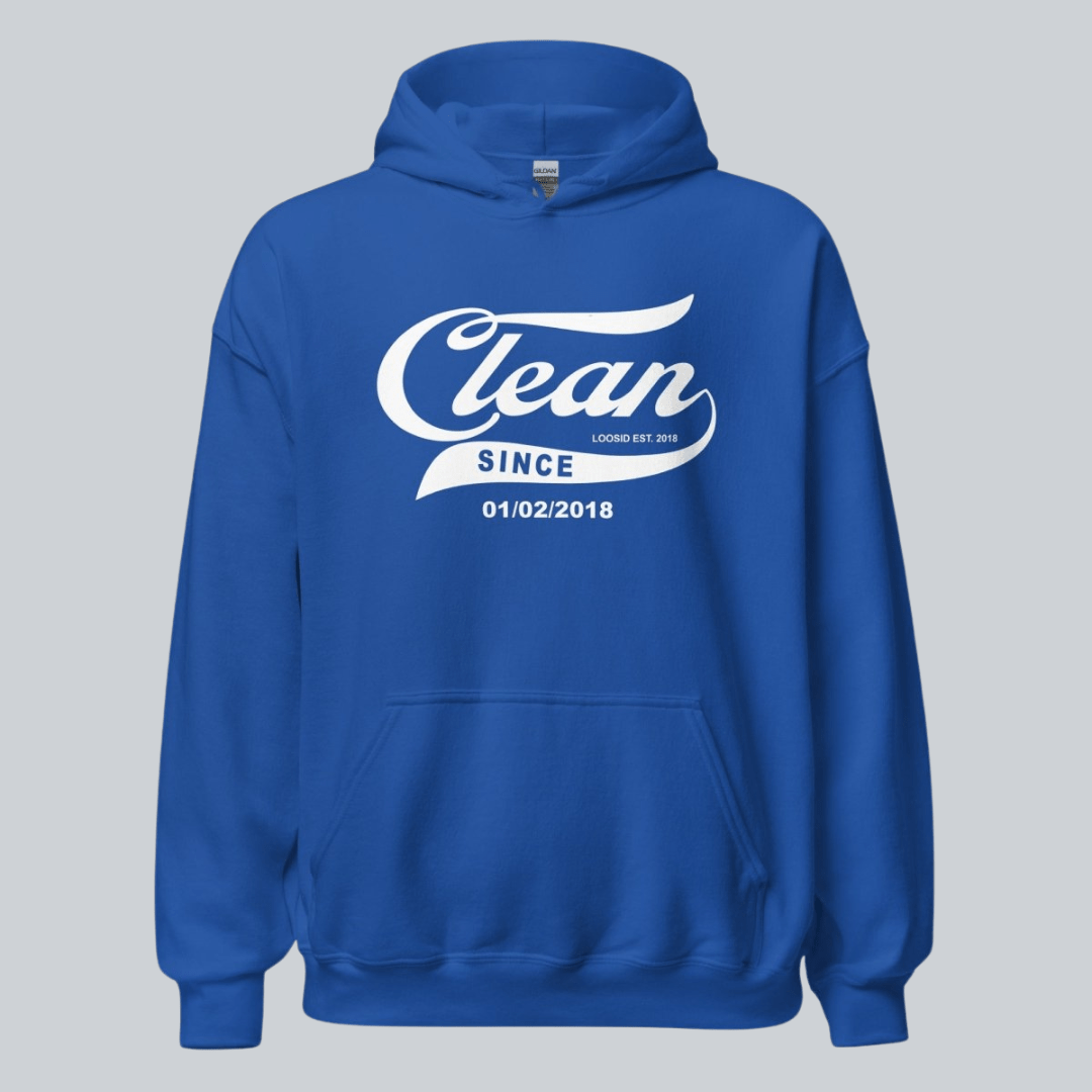 Clean Since Recovery Hoodie back view (view 7)