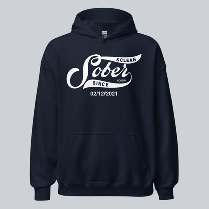 Men Sober Since Recovery Hoodie product photo (view 10)