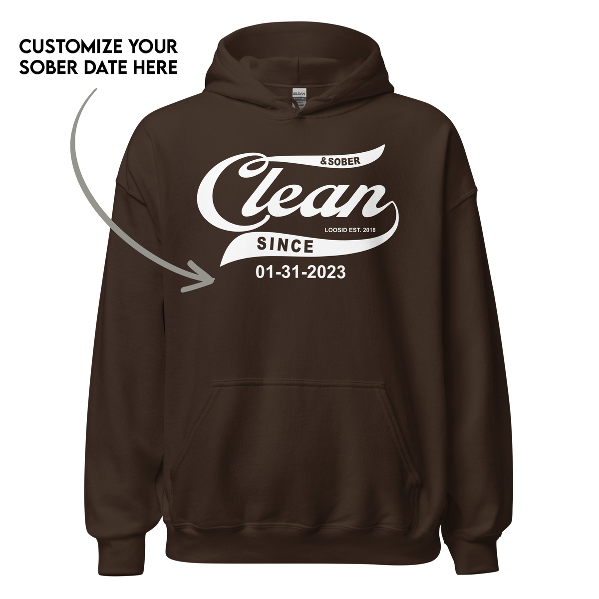 Clean and sober recovery hoodie design