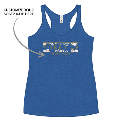 Sober AF Flower Sober Tank Top graphic detail (view 14)