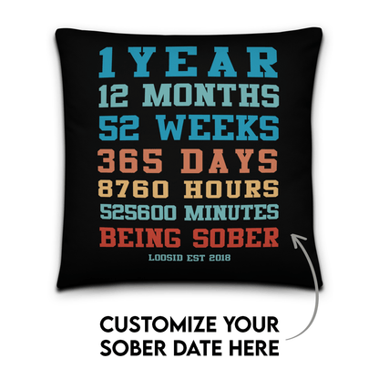 Sober Time Sober Pillow graphic detail (view 4)