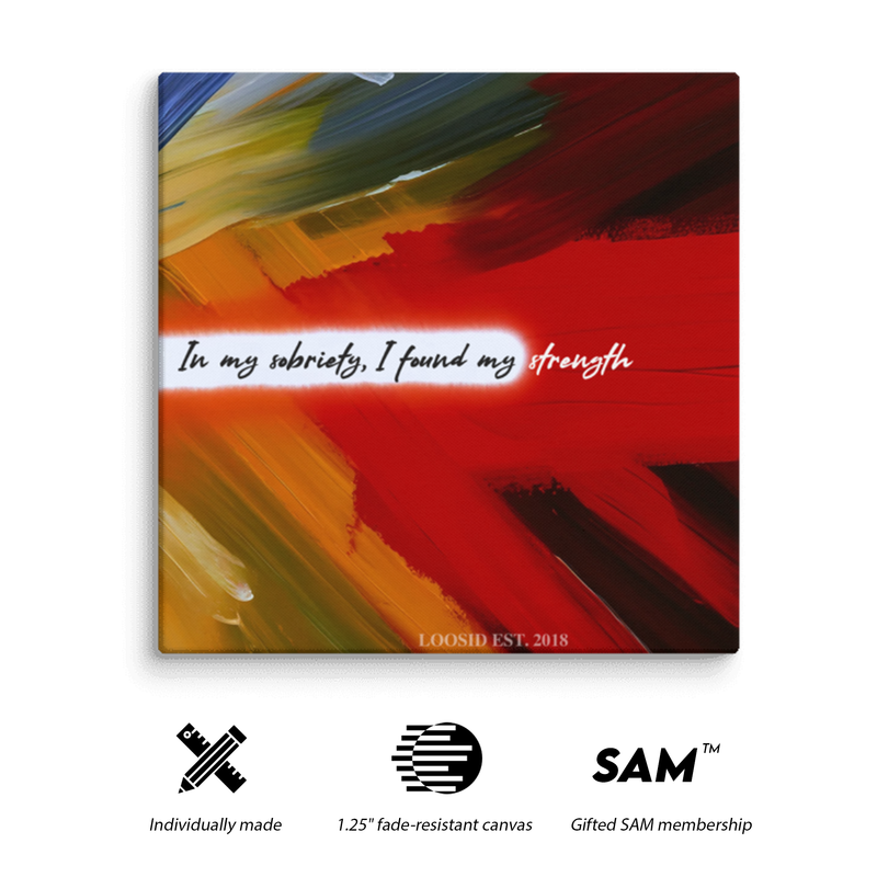 Modern Sobriety Art wall decor symbolizing strength and resilience