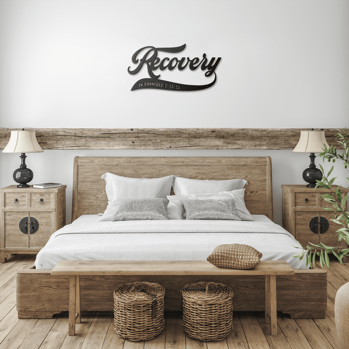 Loosid Sobriety Art Metal Sign with Recovery Date Sobriety Art featuring the design