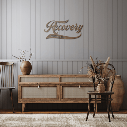 Sobriety Art Metal Sign with Recovery Date Sobriety Art close-up view (view 12)