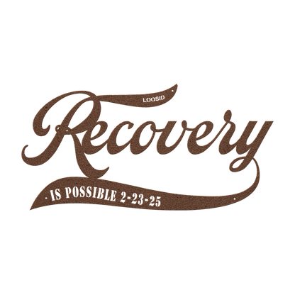 Sobriety Art Metal Sign with Recovery Date Sobriety Art flat lay styled image (view 13)
