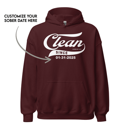 Clean Since Sober Recovery Hoodie graphic detail (view 14)