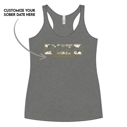 Sober AF Flower Sober Tank Top back view (view 17)