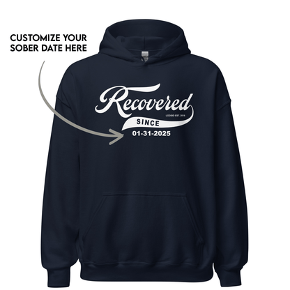 Recovered Since Recovery Hoodie close-up view (view 2)