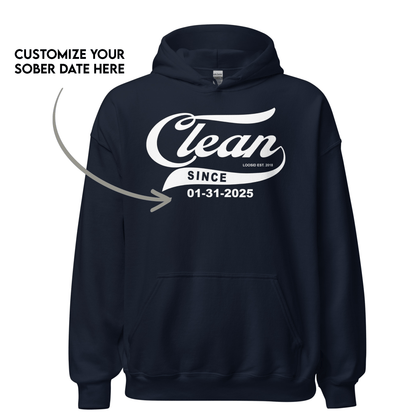 Clean Since Sober Recovery Hoodie side view (view 6)