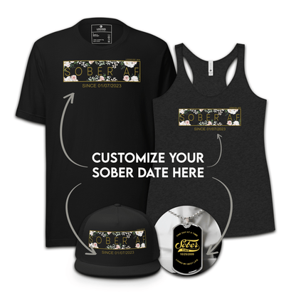 Loosid Sober AF Flower Recovery Hoodie featuring the design