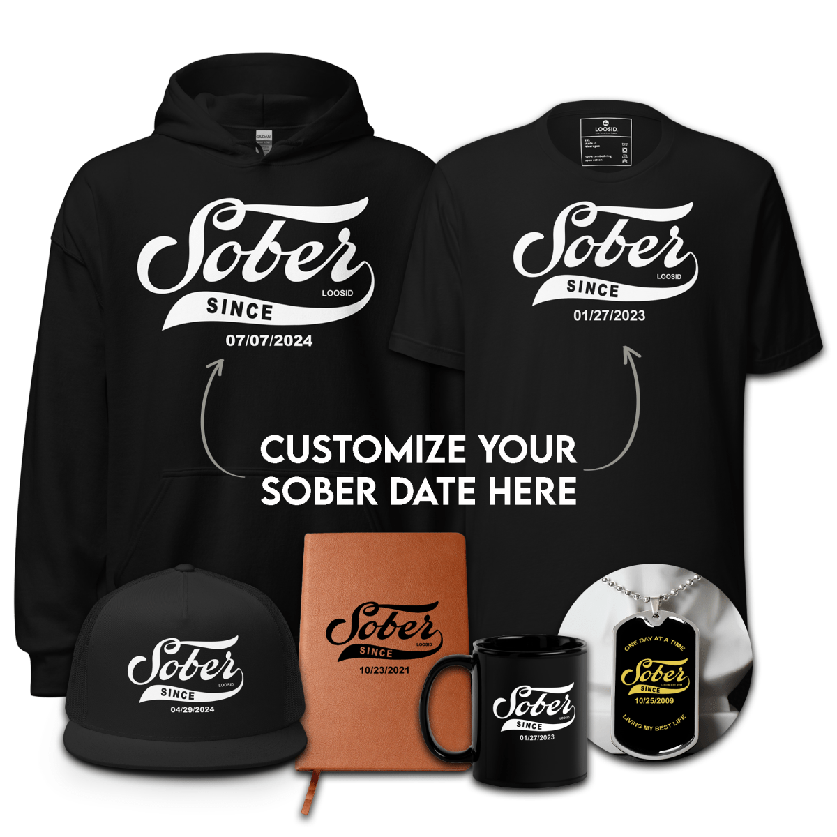 Loosid Sobriety Sobriety Gift featuring the design