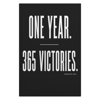 Sobriety Art | One Year 365 Victories Canvas Wall Art